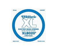 D'Addario XLB020P Corde seule longue en acier pur pour basse Calibre .020