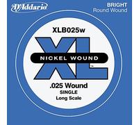 D'Addario XLB025W Corde seule longue avec filet en nickel pour basse Calibre .025