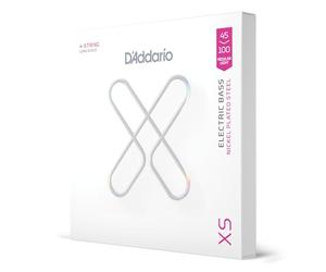 D'Addario XSB45100 XS cordes de basse en nickel plaqué 45-100, tirant régulier léger, long diapason, 4 cordes