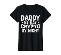 Daddy by Day Crypto by Night Bitcoin Trader T-Shirt Graphique avec Valeur