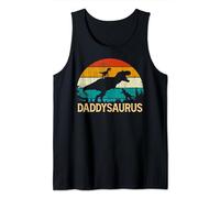 Daddy Dinosaur Daddysaurus 2 Two Kids Funny dad Father's Day Débardeur
