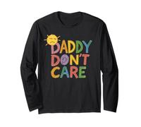 Daddy Don't Care - Crayon parodie Dark Humour Art Manche Longue