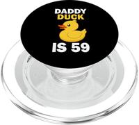 Daddy Duck A 59 Ans T-Shirt Anniversaire Drôle Canard Jaune PopSockets PopGrip pour MagSafe