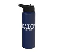 Daddy Est 2026 Promoted to Dad New Coming Soon Announcement Stainless Steel Insulated Water Bottle