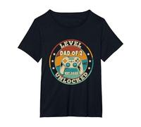 Daddy est de Nouveau passé au Niveau Papa du Niveau 2 : New Future débloqué T-Shirt, Femme Grandes Tailles, Noir, 6X