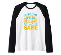 Daddy is my Name Spoiling is my Game Funny Dad Gaming Quotes Manche Raglan