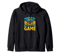 Daddy is my Name Spoiling is my Game Funny Dad Gaming Quotes Sweat à Capuche