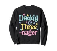 Daddy of A Threenager, 3rd Birthday Matching Family Party Sweatshirt