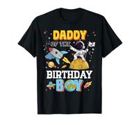 Daddy of The Birthday Astronaut Boy Space Theme Party T-Shirt