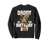 Daddy of The Birthday Boy T-Rex Dino Basketball Anniversaire Sweatshirt