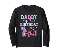 Daddy of The Birthday for Girl Dinosaure T-Rex Party Family Manche Longue