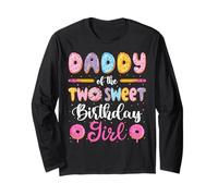 Daddy of The Two Sweet Birthday Girl Donut 2ème Anniversaire Manche Longue