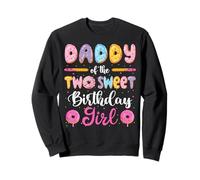Daddy of The Two Sweet Birthday Girl Donut 2ème Anniversaire Sweatshirt