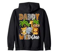 Daddy of The Wild One Safari Jungle Animals 1er Anniversaire Sweat à Capuche