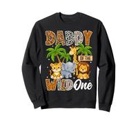 Daddy of The Wild One Safari Jungle Animals 1er Anniversaire Sweatshirt