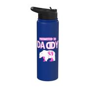 Daddy Promoted to Daddy for the Best Papa Rose Stainless Steel Insulated Water Bottle
