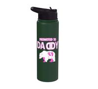 Daddy Promoted to Daddy for the Best Papa Rose Stainless Steel Insulated Water Bottle