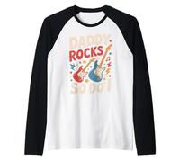 Daddy RockSo Do I Father's Day Rock Music Lover Kids Manche Raglan