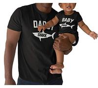 Daddy Shark - Partenaire t-Shirt père Fils Enfant bébé Body - Meilleur Cadeau d'anniversaire - Look Partenaire, Taille:XL, T-Shirts:T-Shirt Homme Blanc