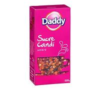 DADDY - Sucre Ambre Facon Candi 500G - Idéal pour pâtisseries et confiseries maison - Cristaux dorés et croustillants pour une touche de gourmandise. - Lot De 4 - Vendu Par Lot