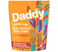 DADDY - Sucre Complet de Cannes - Muscovado Blond · Doux et Moelleux · Non Raffiné · Origine Île Maurice · Parfait pour les Cookies, Tartes aux Fruits et Crèmes - le paquet de 500g - Le Lot De 4