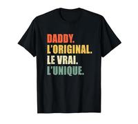 Daddy The Original The Real The Unique Cadeau personnalisé T-Shirt, Homme, Noir, 6XL
