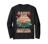Daddy You are As Fast As Struthiomimus Dinosaur Fathers Day Manche Longue