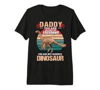 Daddy You are As Fast As Struthiomimus Dinosaur Fathers Day T-Shirt Haut de Gamme
