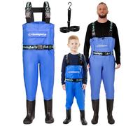 DaddyGoFish Wader De Poitrine pour Enfants Et Adultes, De Pêche Et De Chasse avec Une Poche Et Un Cintre