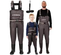 DaddyGoFish Waders de Poitrine pour Enfants et Adultes, Cuissardes de pêche et de Chasse avec Une Poche et Un Cintre