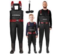 DaddyGoFish Waders De Poitrine Pour Enfants Et Adultes, Cuissardes De Pêche Et De Chasse Avec Une Poche Et Un Cintre Pour Wader