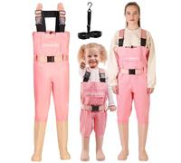 DaddyGoFish Waders de Poitrine pour Enfants et Adultes, Cuissardes de pêche et de Chasse avec Une Poche et Un Cintre