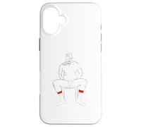 Daddy's Feet Sniffer, Chaussettes Blanches Bande Rouge Coque pour iPhone 16 Plus