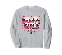 Daddy's Girls: Awesome Like My Daughters Family Love Sweatshirt, Unisexe pour Adultes, Gris Chiné, L