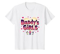 Daddy's Girls: Awesome Like My Daughters Family Love T-Shirt, Enfant, Blanc, 4 Ans