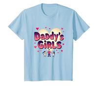 Daddy's Girls: Awesome Like My Daughters Family Love T-Shirt, Enfant, Bleu Céleste, 3 Ans