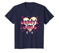 Daddy's Girls: Awesome Like My Daughters Family Love T-Shirt, Enfant, Bleu Marine, 4 Ans