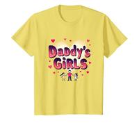Daddy's Girls: Awesome Like My Daughters Family Love T-Shirt, Enfant, Citron, 4 Ans