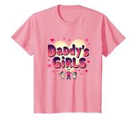 Daddy's Girls: Awesome Like My Daughters Family Love T-Shirt, Enfant, Rose, 12 Ans