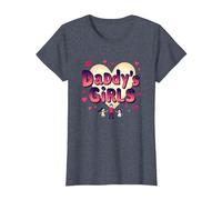 Daddy's Girls: Awesome Like My Daughters Family Love T-Shirt, Femme, Bleu Chiné, M