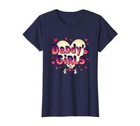 Daddy's Girls: Awesome Like My Daughters Family Love T-Shirt, Femme, Bleu Marine, L