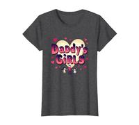 Daddy's Girls: Awesome Like My Daughters Family Love T-Shirt, Femme, Chiné Foncé, XS