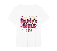 Daddy's Girls: Awesome Like My Daughters Family Love T-Shirt, Femme Grandes Tailles, Blanc, 5X