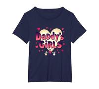 Daddy's Girls: Awesome Like My Daughters Family Love T-Shirt, Femme Grandes Tailles, Bleu Marine, 1X