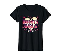 Daddy's Girls: Awesome Like My Daughters Family Love T-Shirt, Femme, Noir, L