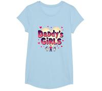 Daddy's Girls: Awesome Like My Daughters Family Love T-Shirt, Fille, Bleu Céleste, M