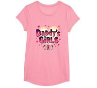 Daddy's Girls: Awesome Like My Daughters Family Love T-Shirt, Fille, Rose, L