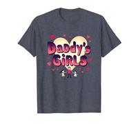 Daddy's Girls: Awesome Like My Daughters Family Love T-Shirt, Homme, Bleu Chiné, 5XL