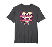 Daddy's Girls: Awesome Like My Daughters Family Love T-Shirt, Homme Grandes Tailles, Chiné Foncé, 2X Tall