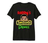 Daddy's Juneteenth Prince Noir Garçon Bébé Garçon Drôle T-Shirt Haut de Gamme